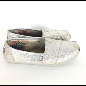 Silver iridescent glitter Bobs